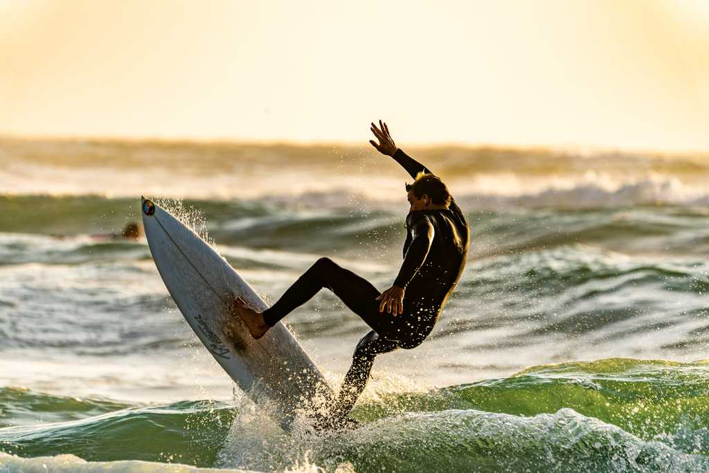 Surfing at Zurriola Beach - Photo by Kawasaki Iij